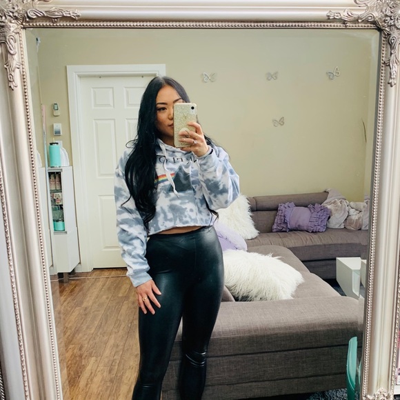๐ PINK FLOYD TIE DYE CROPPED HOODIE - Picture 7 of 8